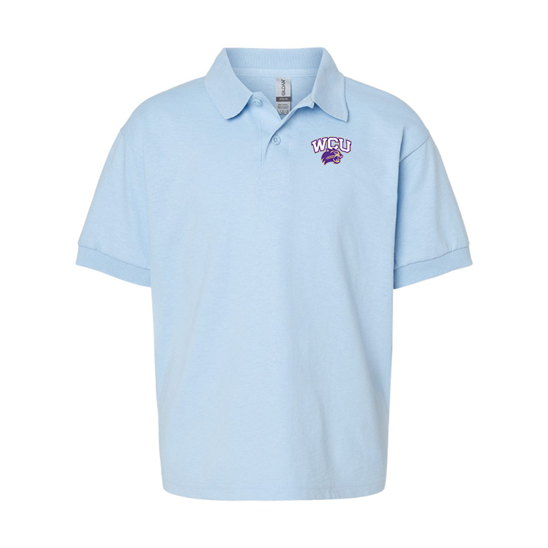 Youth Western Carolina Catamounts Gildan Dry Blend Jersey Polo