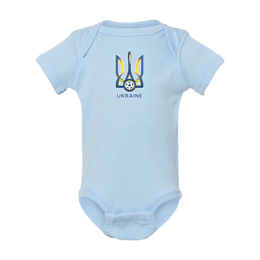 Ukraine National Football Soccer Team Rabbit Skins Infant Baby Rib Bodysuit