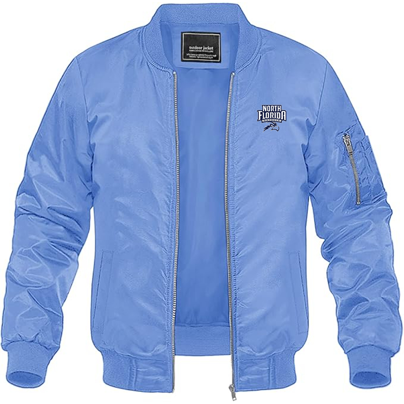 Men's  UNF Ospreys  Lightweight Bomber Jacket Windbreaker Softshell Varsity Jacket Coat