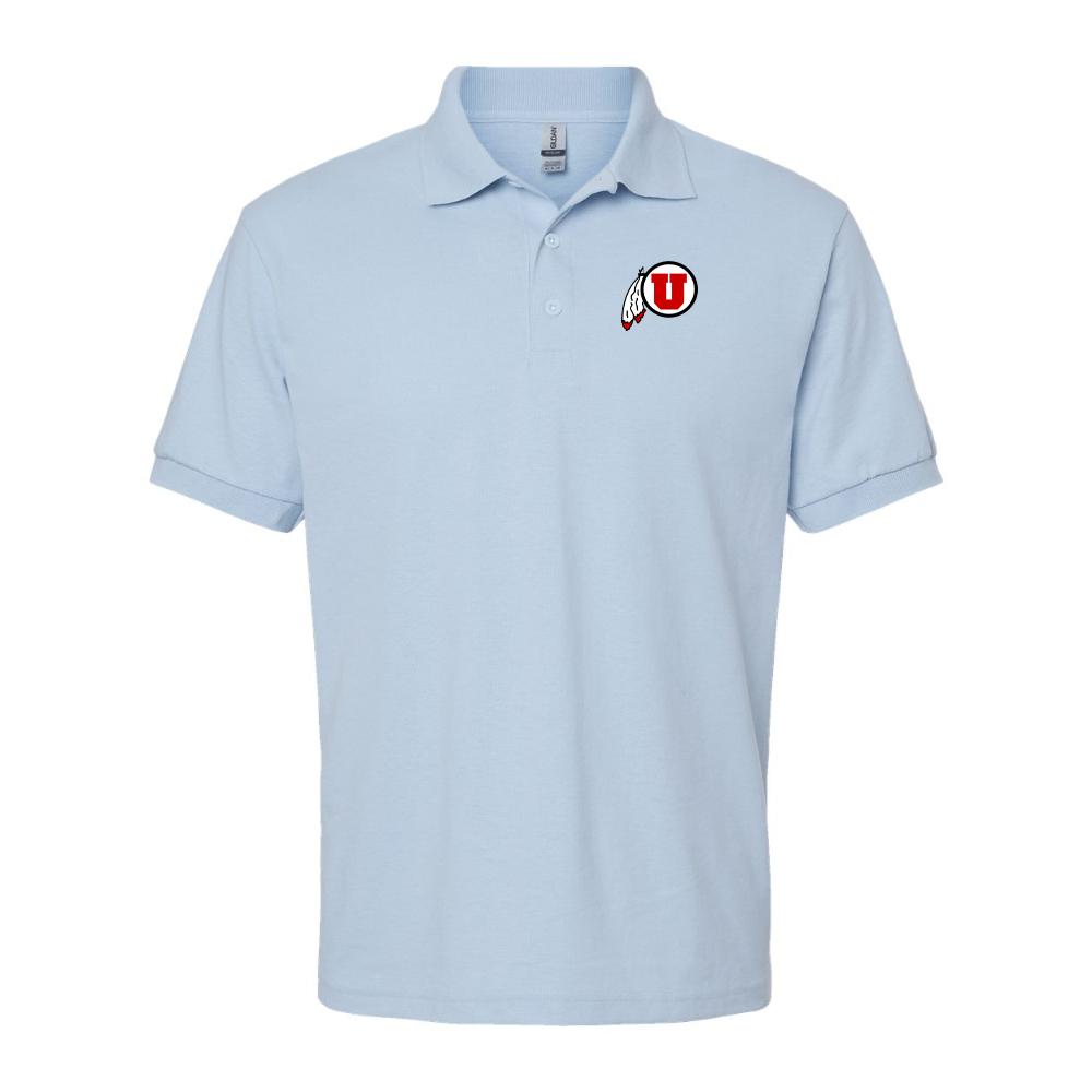 Men's  Utah Utes Gildan Dry Blend Jersey Polo