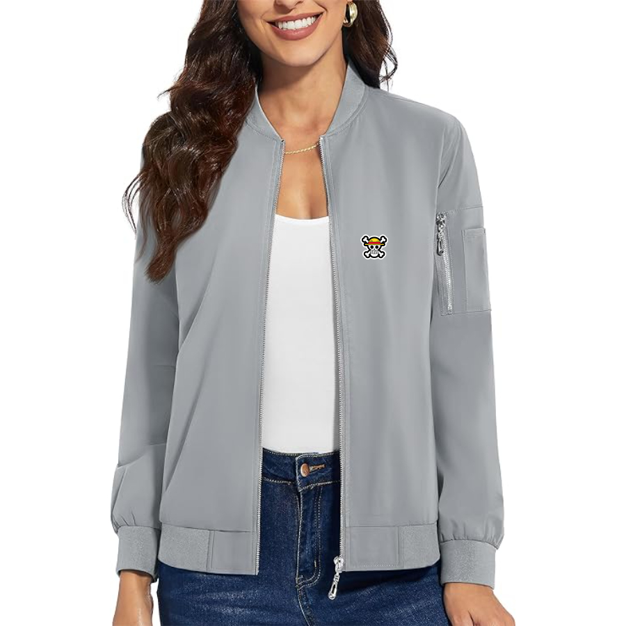 Women's Straw Hat  Premium Bomber Jacket Outerwear
