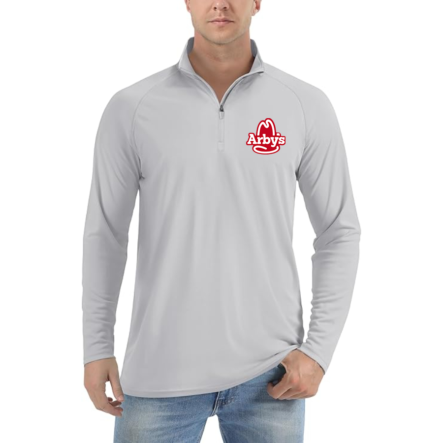 Men's  Arbys Lightweight Quarter-Zip Athletic Shirt Long Sleeve