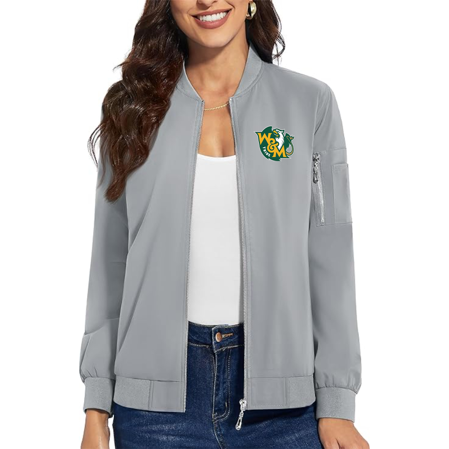 Women's William and Mary Tribe  Premium Bomber Jacket Outerwear