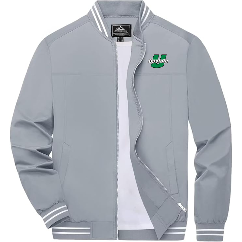 Men's  USC Upstate Spartans Zip-Up Bomber Jacket Ribbed Collar and Cuffs Outerwear