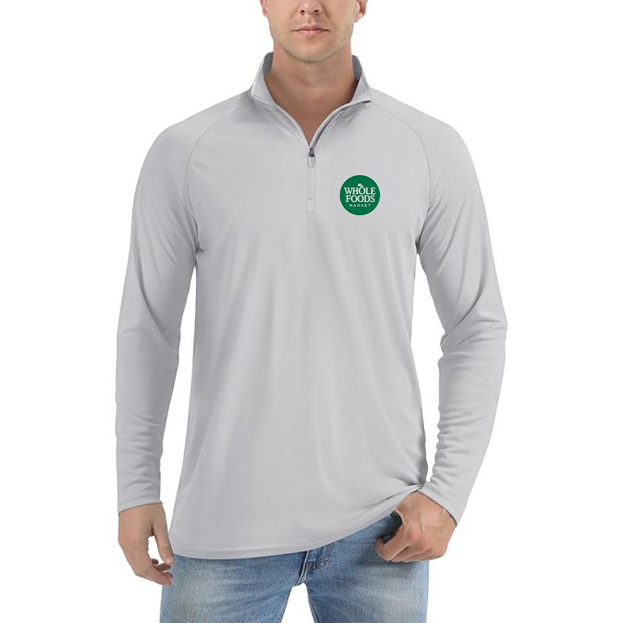 Men'sWhole Foods Market  Lightweight Quarter-Zip Athletic Shirt Long Sleeve Western Carolina Catamounts