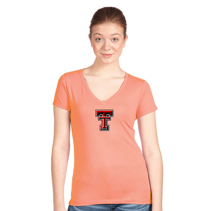 Women's Texas Tech Red Raiders  Next Level V-Neck T-Shirt
