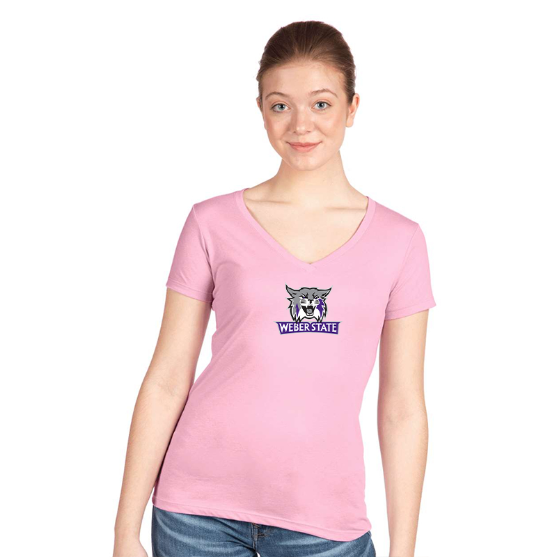 Women's Weber State Wildcats Next Level V-Neck T-Shirt