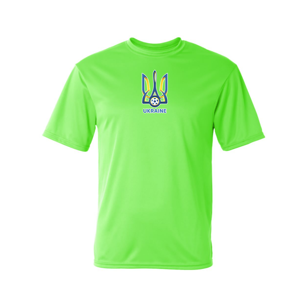 Men's Ukraine National Football Soccer Team Polyester T-Shirt