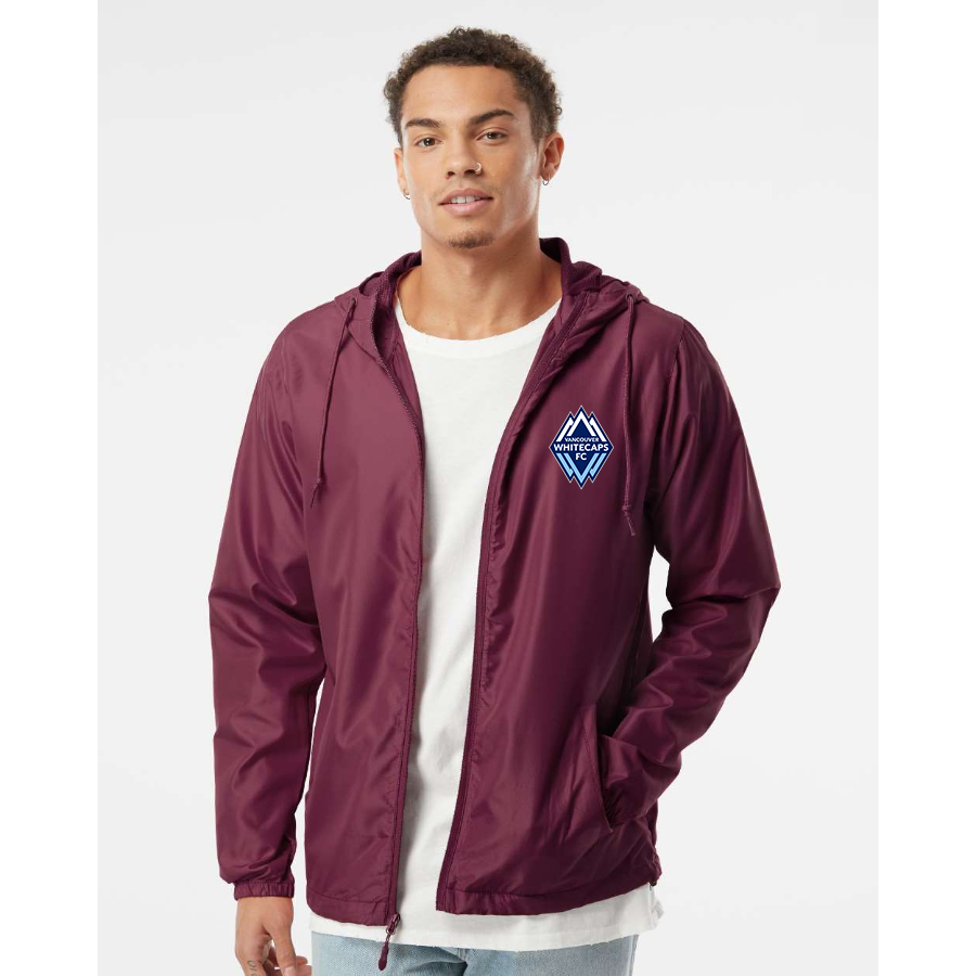 Men's Vancouver Whitecaps FC Independent Trading Co Lightweight Windbreaker Full-Zip Jacket