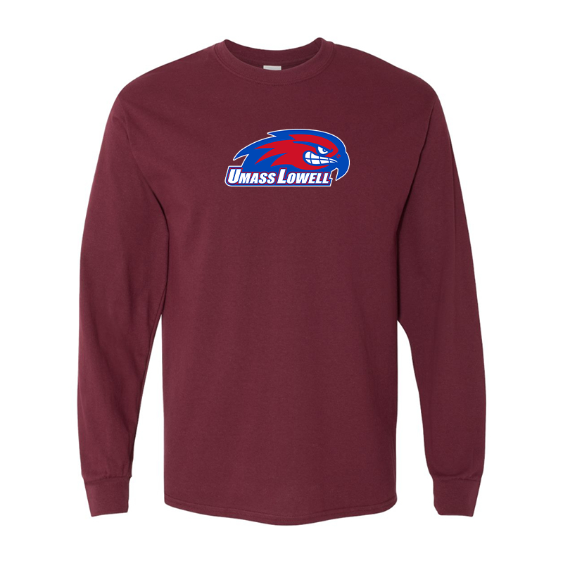 Men's UMass Lowell River Hawks  Gildan Heavy Cotton Long Sleeve T-Shirt