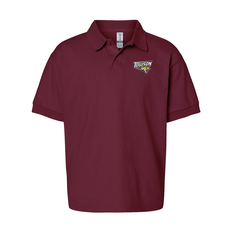 Youth Towson Tigers Gildan Dry Blend Jersey Polo
