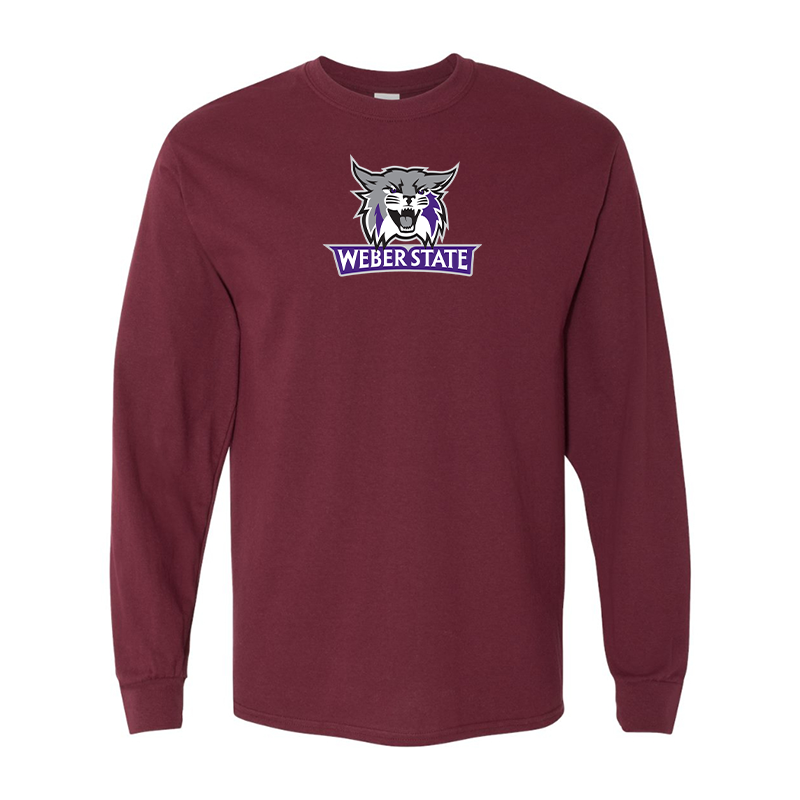 Men's Weber State Wildcats Gildan Heavy Cotton Long Sleeve T-Shirt