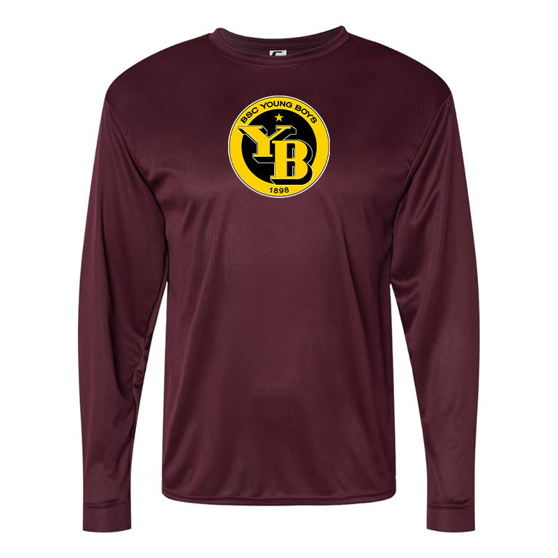 Men's  Young Boys Soccer Performance Long Sleeve T-Shirt