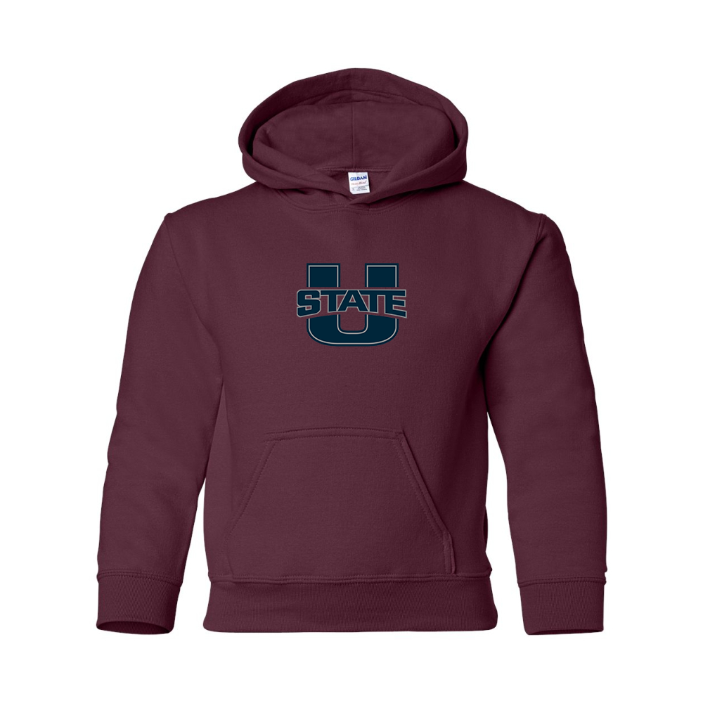 Youth Utah State Aggies  Gildan Heavy Blend  Hooded Sweatshirt