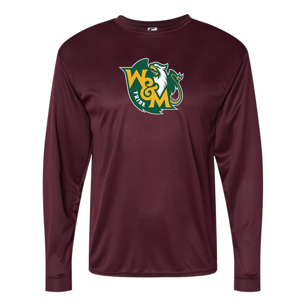 Men's William and Mary Tribe Performance Long Sleeve T-Shirt