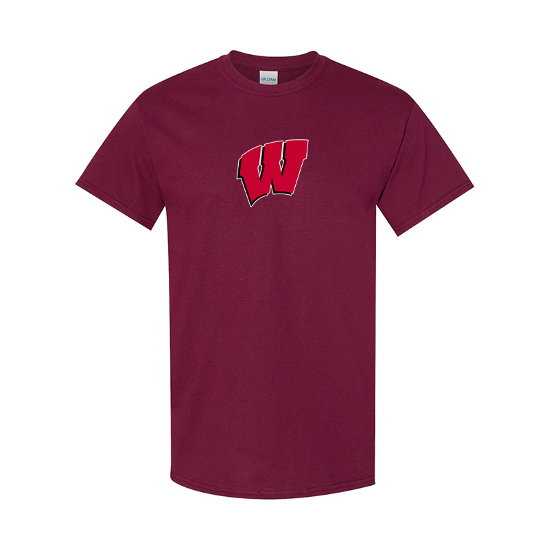 Men's  Wisconsin Badgers  Gildan Heavy Cotton T-Shirt