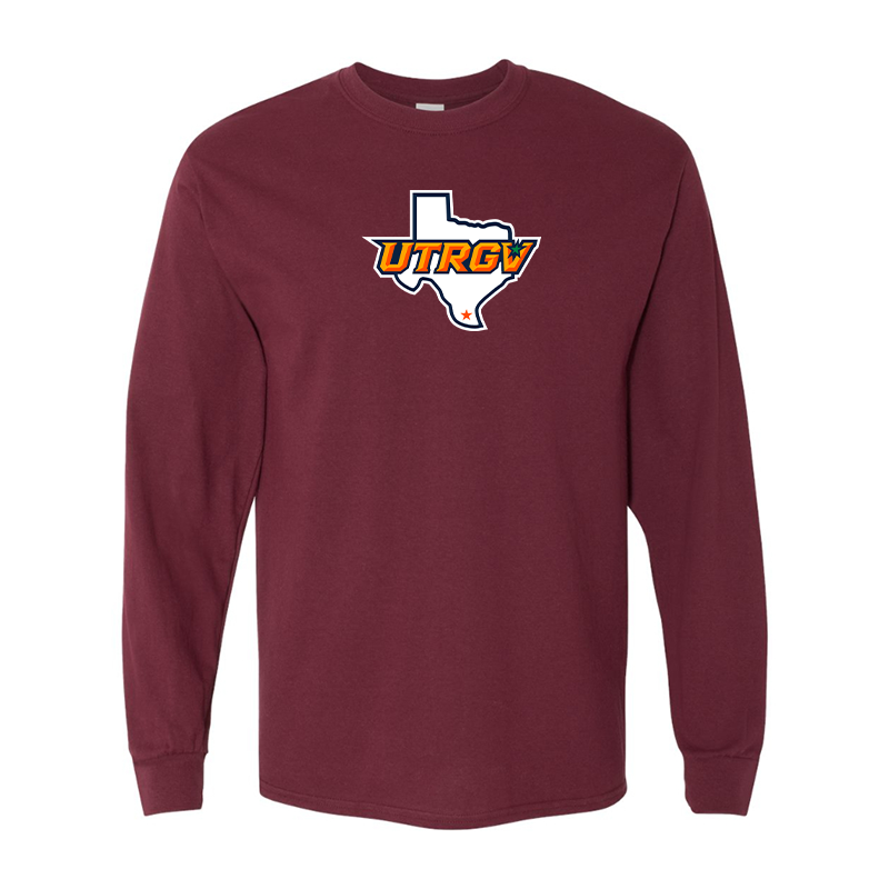 Men's UTRGV Vaqueros Gildan Heavy Cotton Long Sleeve T-Shirt