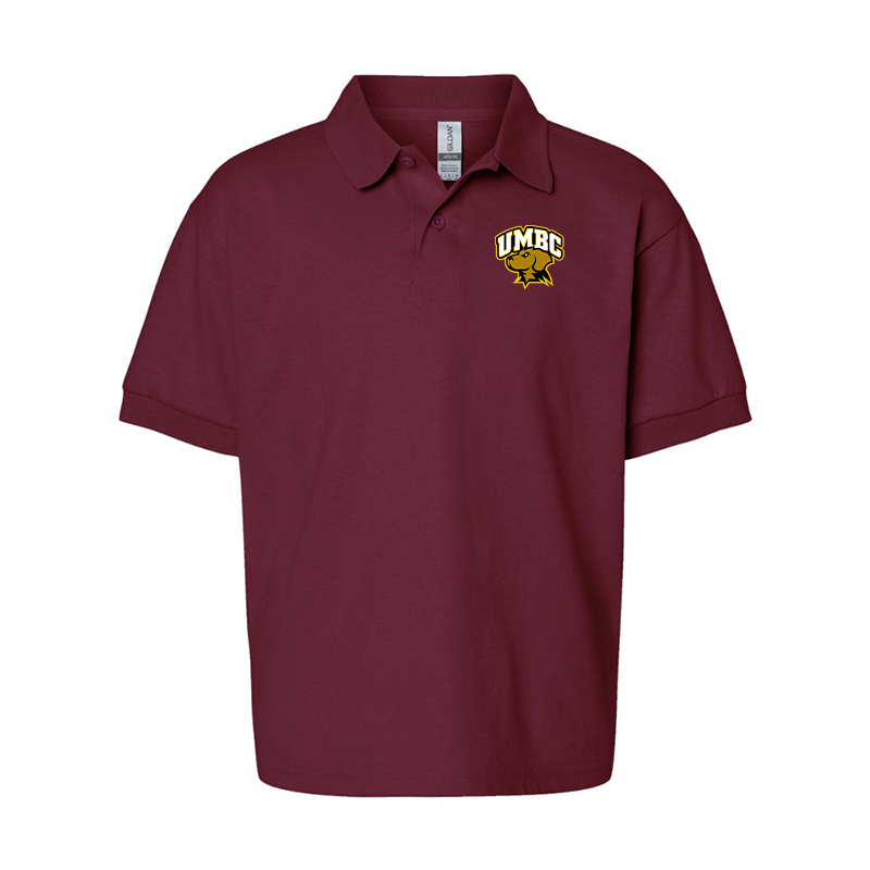 Youth UMBC Retrievers Gildan Dry Blend Jersey Polo