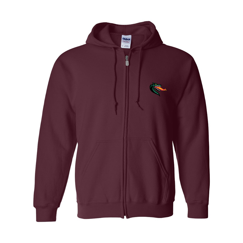 Men's UAB Blazers Gildan  Heavy Blend Full Zip Hooded Sweatshirt