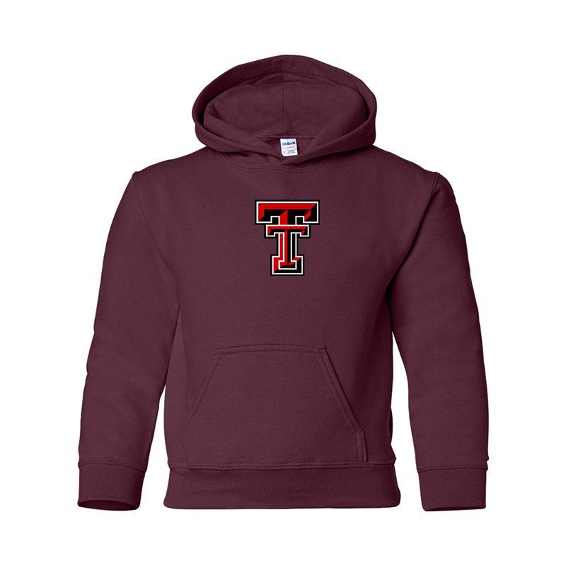 Youth Texas Tech Red Raiders  Gildan Heavy Blend  Hooded Sweatshirt