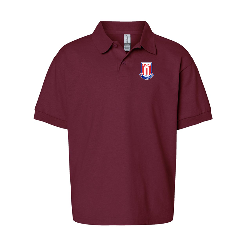 Youth Stoke City Soccer  Gildan Dry Blend Jersey Polo