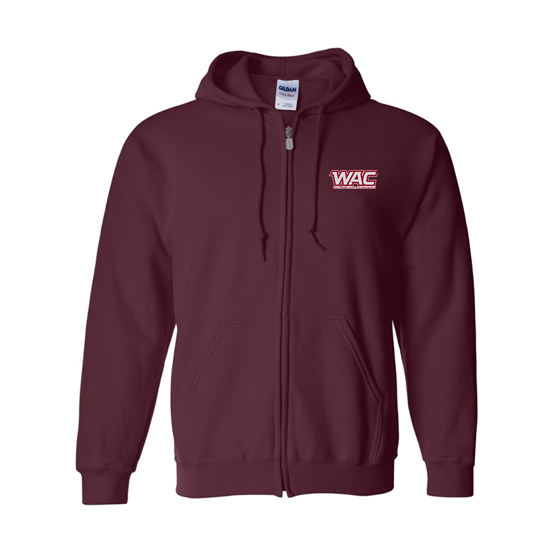 Men's Western Athletic Conference Gildan  Heavy Blend Full Zip Hooded Sweatshirt