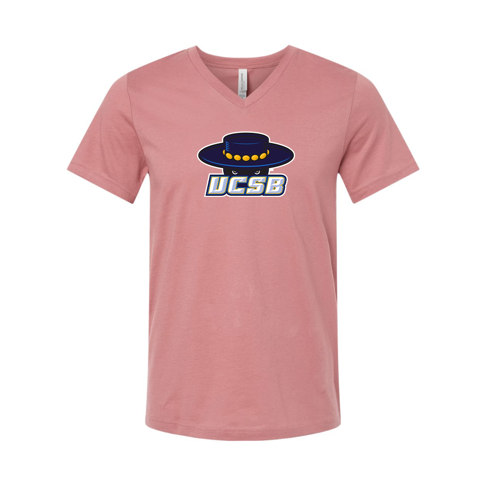 UCSB Gauchos BELLA  CANVAS - Jersey V-Neck T-Shirt