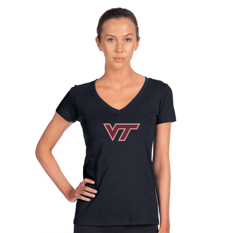 Women's Virginia Tech Hokies  Next Level V-Neck T-Shirt