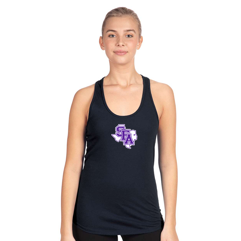 Women's Stephen F. Austin Lumberjacks  Next Level Ideal Racerback Tank