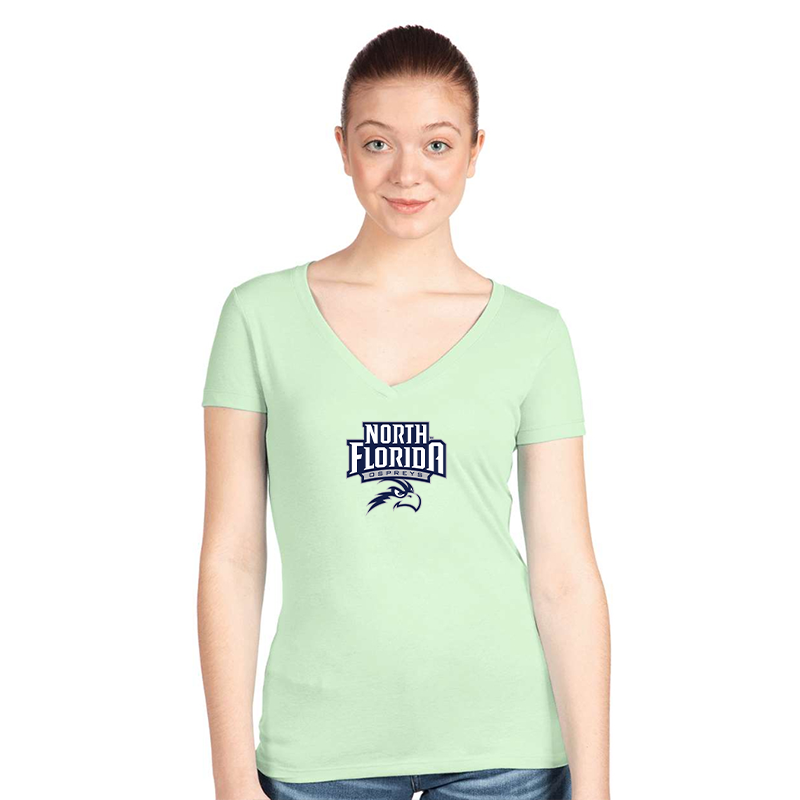 Women's UNF Ospreys  Next Level V-Neck T-Shirt