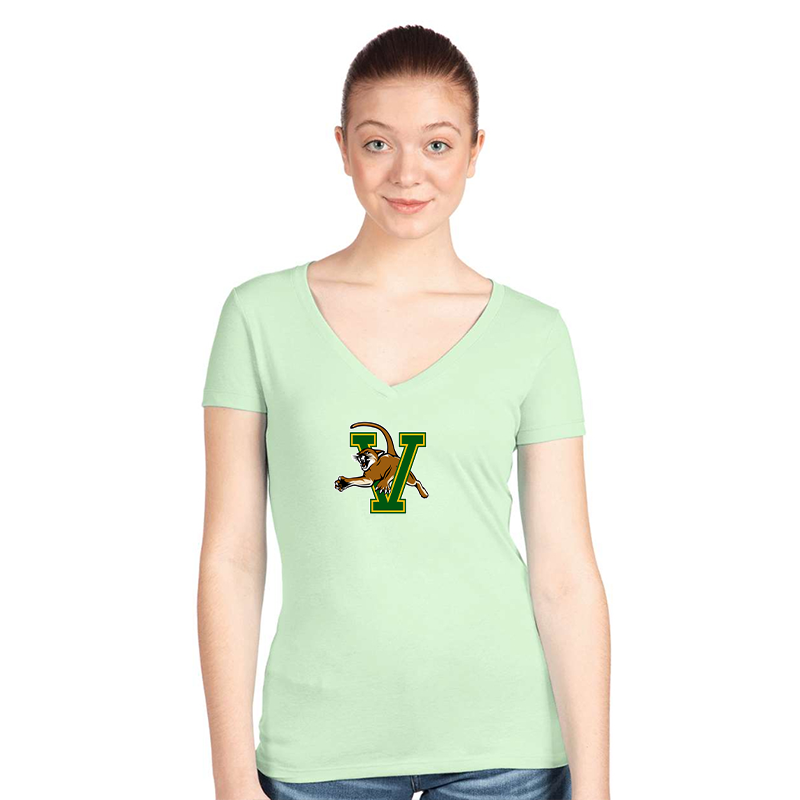 Women's  Vermont Catamounts  Next Level V-Neck T-Shirt
