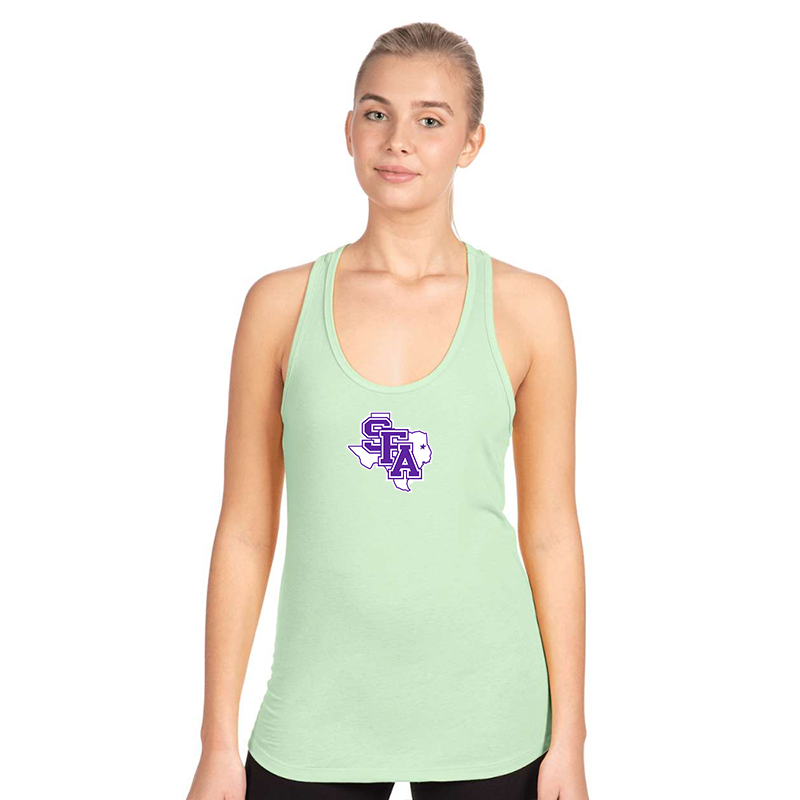 Women's Stephen F. Austin Lumberjacks  Next Level Ideal Racerback Tank
