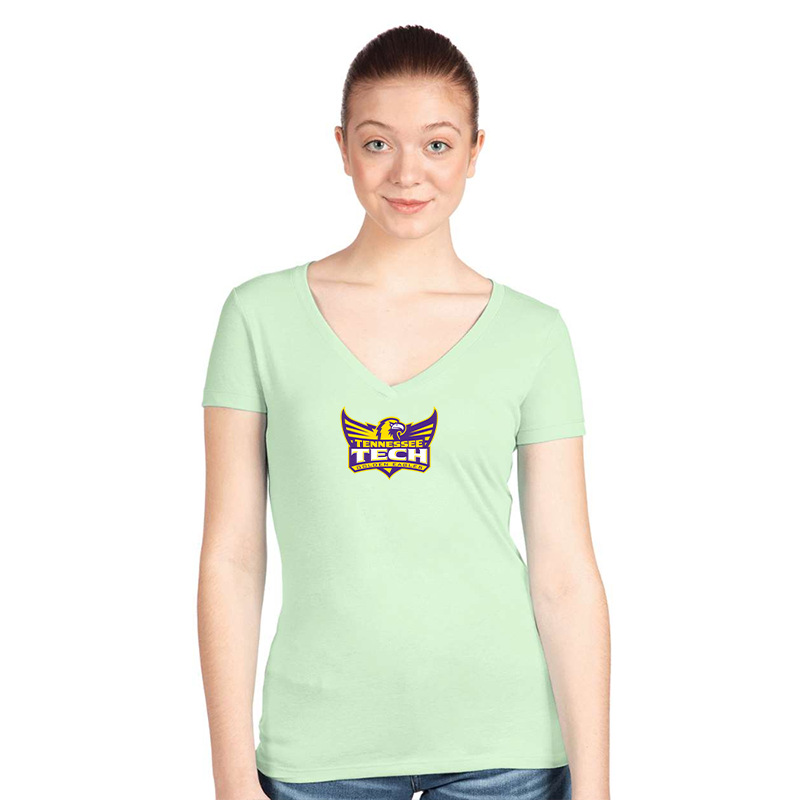 Women's Tennessee Tech Golden Eagles  Next Level V-Neck T-Shirt