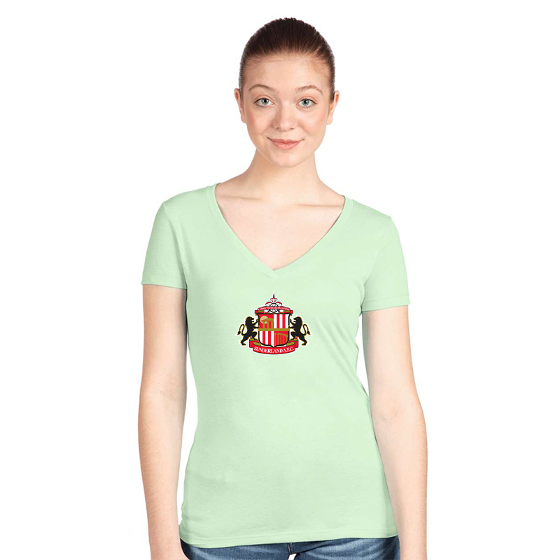 Women's Sunderland AFC Soccer  Next Level V-Neck T-Shirt