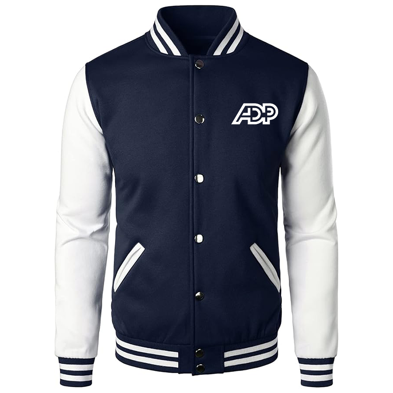 Men's  ADP Varsity Baseball Jacket Cotton Blend Letterman Jackets