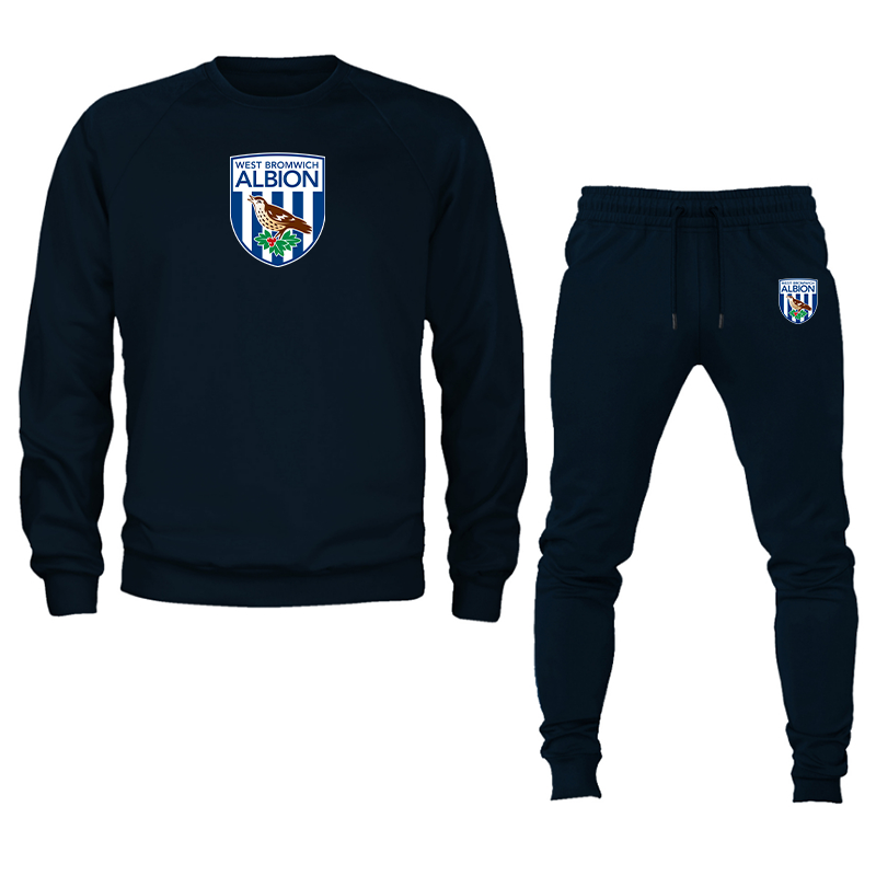 Men's West Bromwich Albion Soccer Crewneck Sweatshirt Joggers Suit
