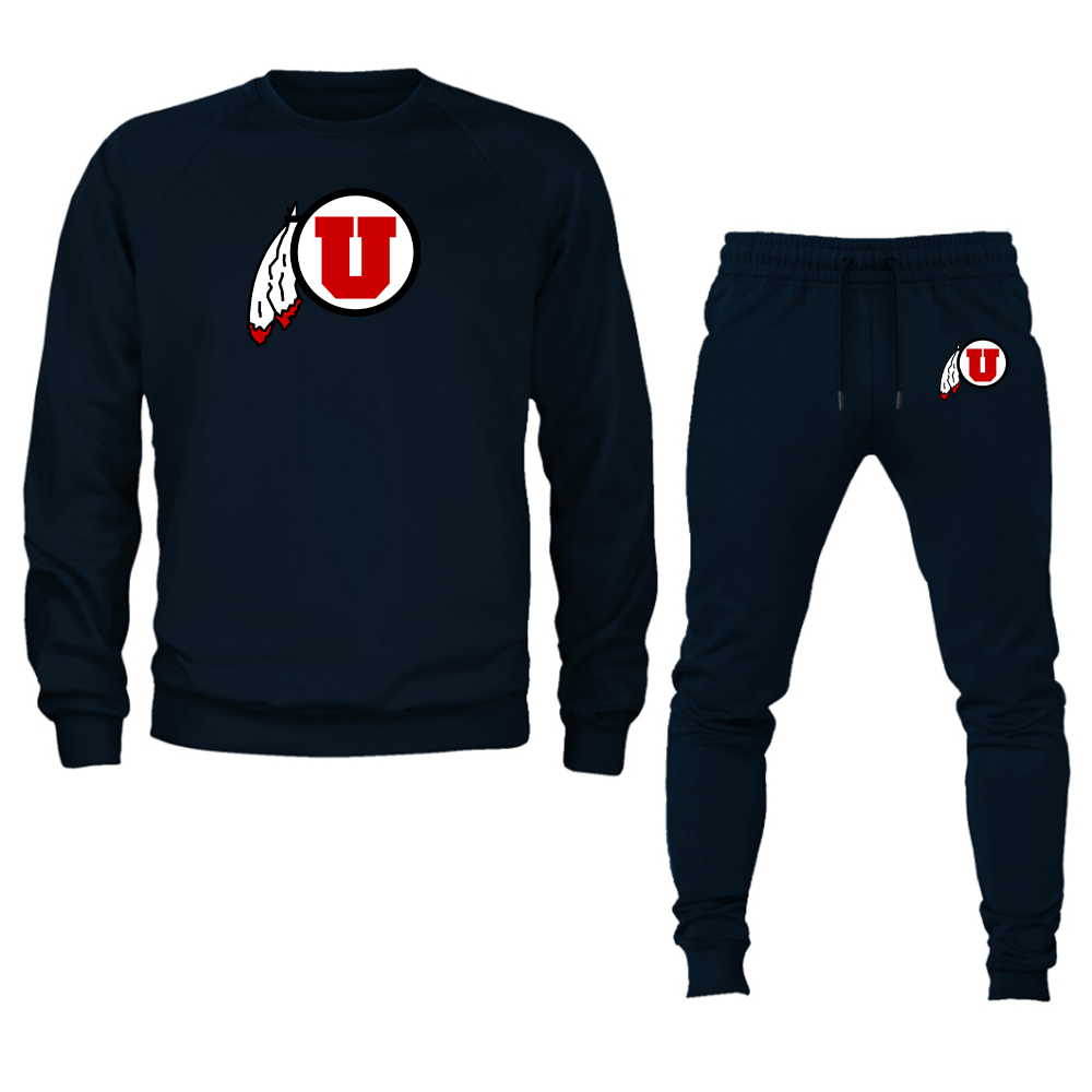 Men's  Utah Utes   Crewneck Sweatshirt Joggers Suit
