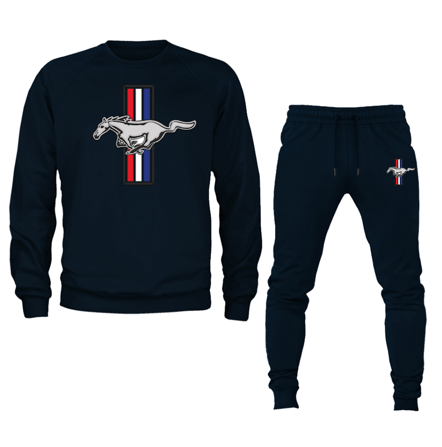 Men's Mustang  Crewneck Sweatshirt Joggers Suit