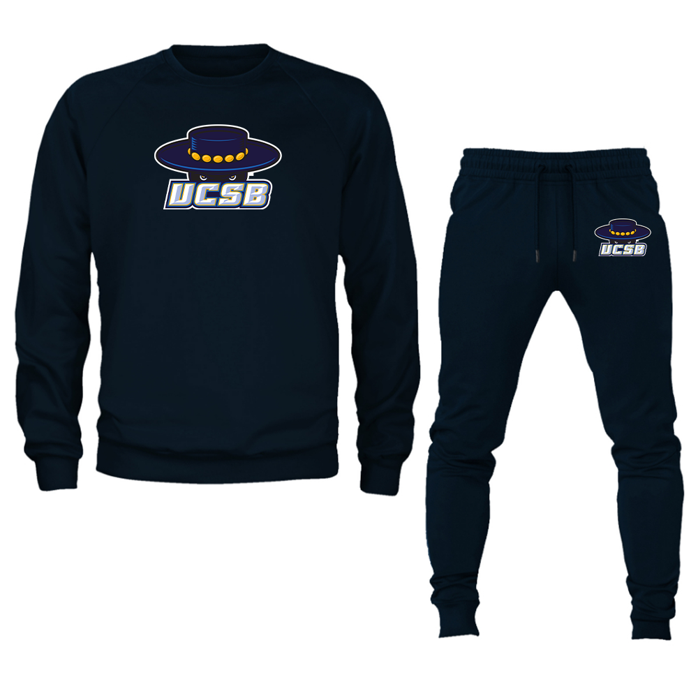 Men's UCSB Gauchos Crewneck Sweatshirt Joggers Suit