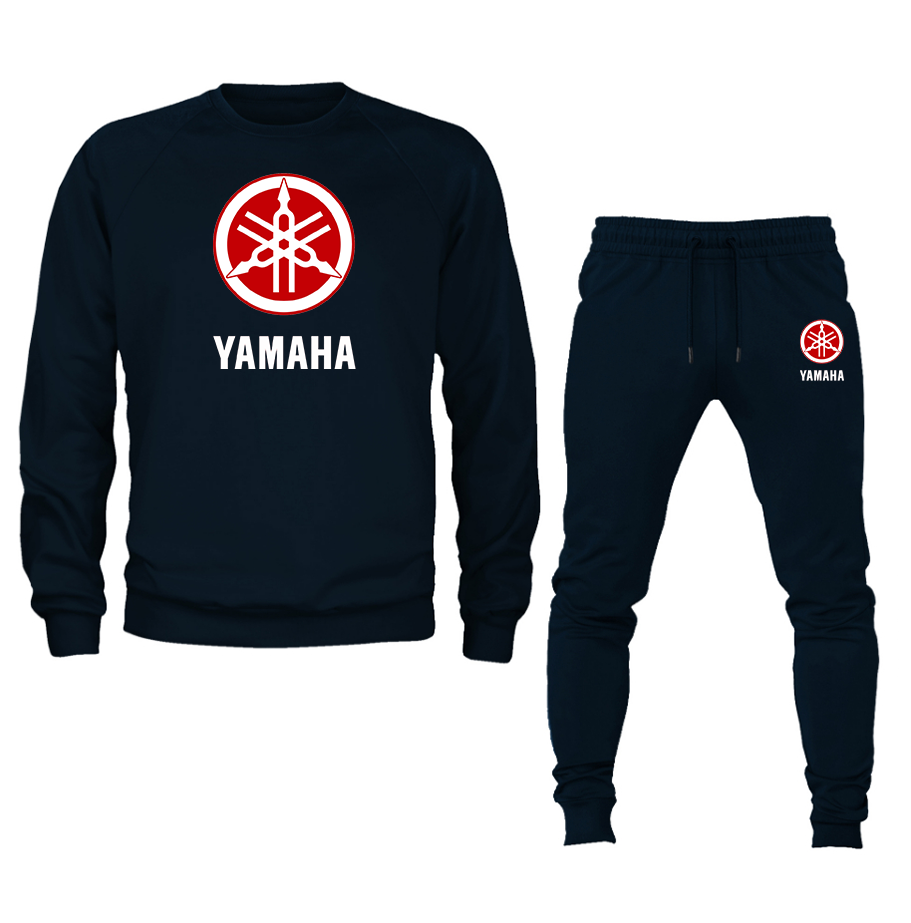 Men's Yamaha Motorcycle Crewneck Sweatshirt Joggers Suit