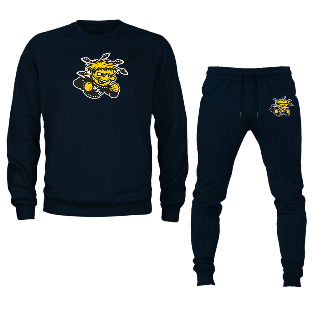 Men's Wichita State Shockers  Crewneck Sweatshirt Joggers Suit