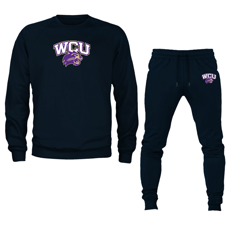 Men's Western Carolina Catamounts Crewneck Sweatshirt Joggers Suit