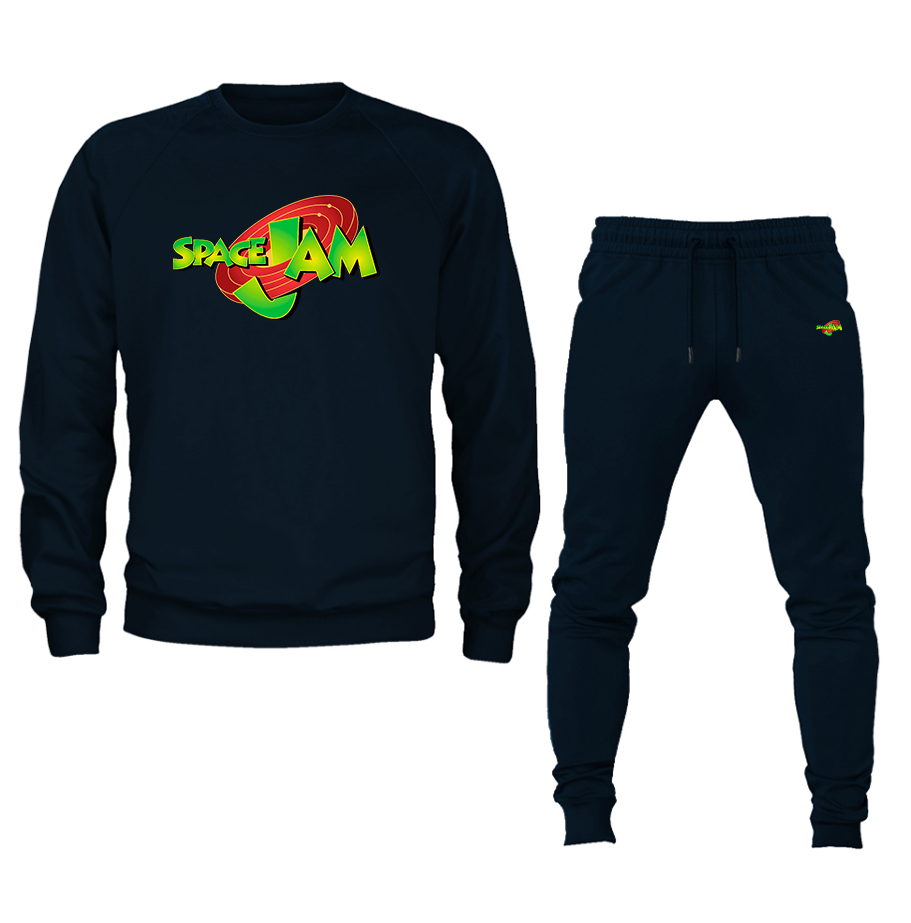 Men's Space Jam Crewneck Sweatshirt Joggers Suit