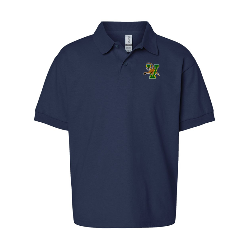 Youth Vermont Catamounts Gildan Dry Blend Jersey Polo