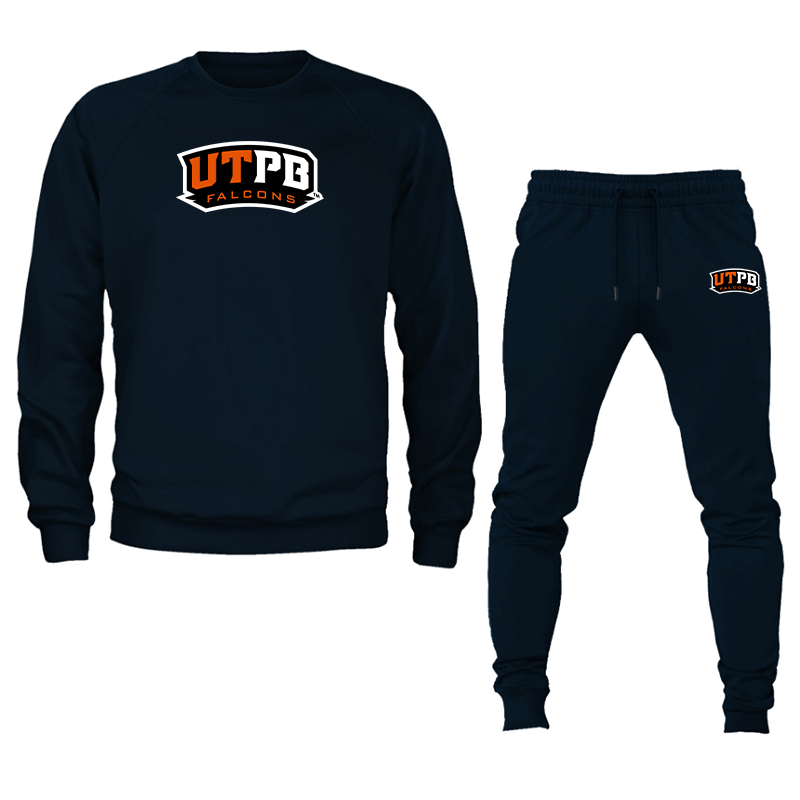 Men's  UTPB Falcons Crewneck Sweatshirt Joggers Suit