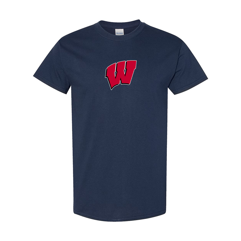 Men's  Wisconsin Badgers  Gildan Heavy Cotton T-Shirt