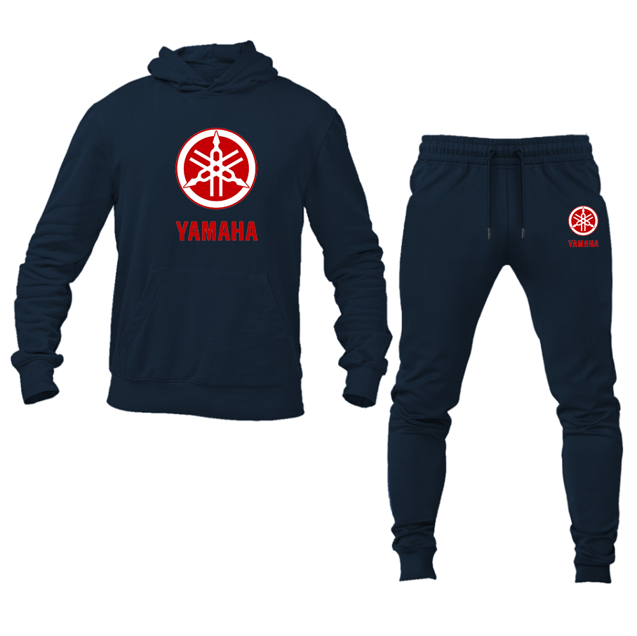 Men's Yamaha Motorcycle Pullover Hoodie Joggers Set
