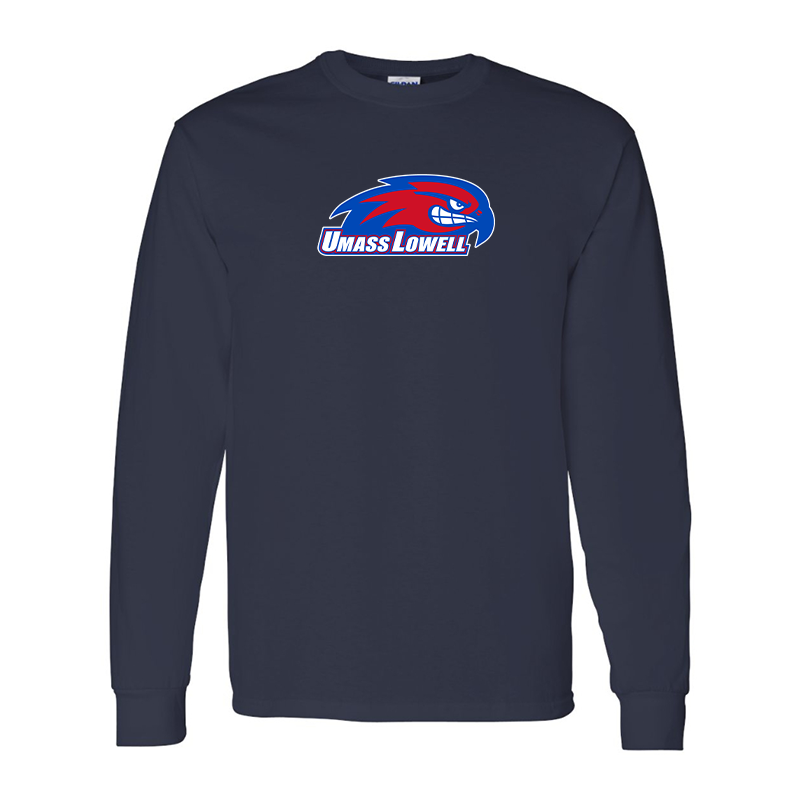 Men's UMass Lowell River Hawks  Gildan Heavy Cotton Long Sleeve T-Shirt