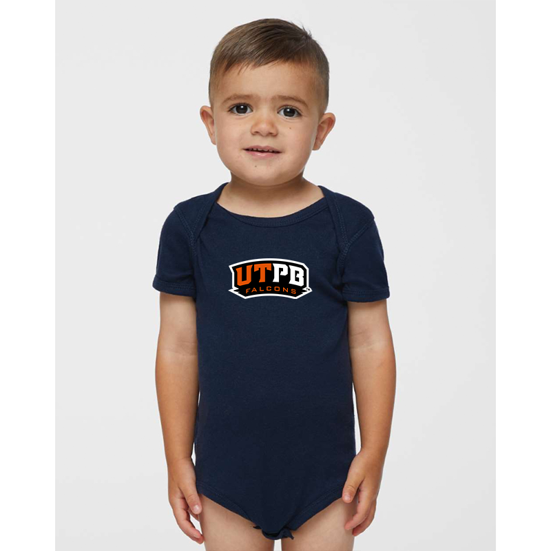 UTPB Falcons  Rabbit Skins Infant Baby Rib Bodysuit
