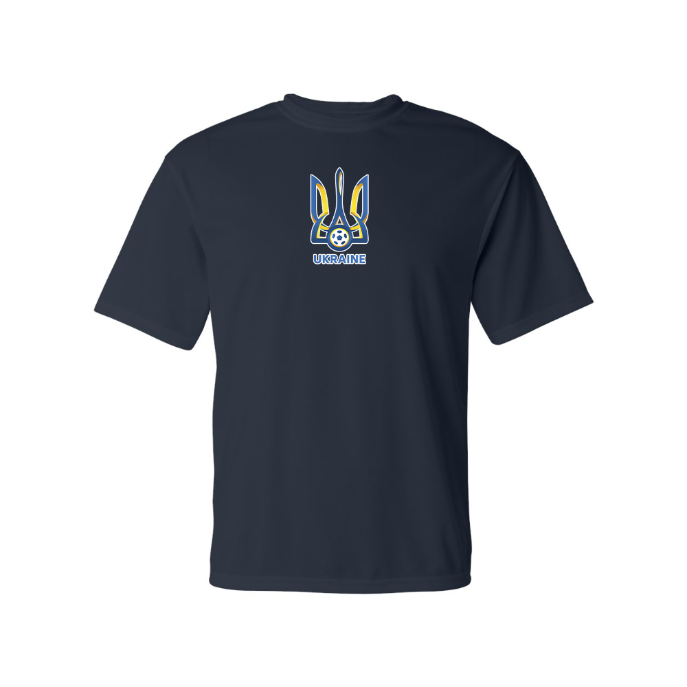 Men's Ukraine National Football Soccer Team Polyester T-Shirt
